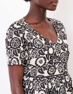 Robe évasée coton bio doublé imprimé La Fiancée
