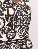 Robe évasée coton bio doublé imprimé La Fiancée