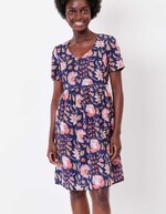 Robe évasée coton bio doublé imprimé La Fiancée