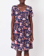 Robe évasée coton bio doublé imprimé La Fiancée