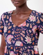 Robe évasée coton bio doublé imprimé La Fiancée