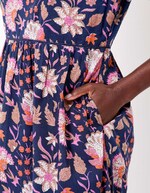 Robe évasée coton bio doublé imprimé La Fiancée