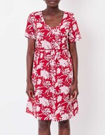 Robe évasée coton bio doublé imprimé La Fiancée