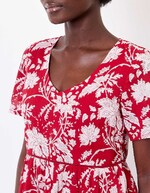 Robe évasée coton bio doublé imprimé La Fiancée