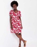 Robe évasée coton bio doublé imprimé La Fiancée
