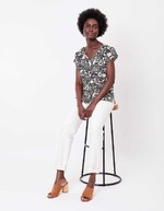Top voile de coton bio imprimé La Fiancée