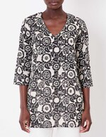 Tunique femme voile de coton bio imprimé La Fiancée