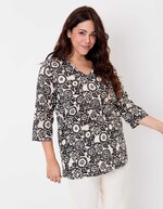Tunique femme voile de coton bio imprimé La Fiancée