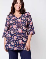 Tunique femme voile de coton bio imprimé La Fiancée