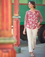 Blouse ample voile de coton bio imprimé La Fiancée