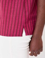 Top manches courtes voile de coton bio imprimé La Fiancée