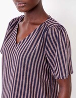 Top manches courtes voile de coton bio imprimé La Fiancée