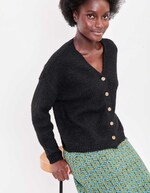 Gilet court femme uni imprim&eacute; La Fianc&eacute;e