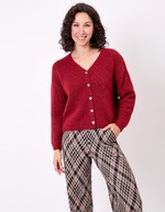 Gilet court femme uni imprim&eacute; La Fianc&eacute;e
