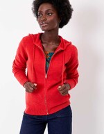 Gilet zippé maille à capuche imprimé La Fiancée