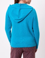 Gilet zippé maille à capuche imprimé La Fiancée