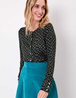 Gilet maille fine boutonnée imprimé La Fiancée