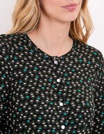 Gilet maille fine boutonnée imprimé La Fiancée