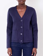 Gilet boutonné maille compacte imprimé La Fiancée