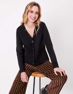 Gilet boutonné maille compacte imprimé La Fiancée