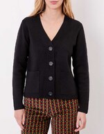 Gilet boutonné maille compacte imprimé La Fiancée