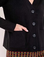 Gilet boutonné maille compacte imprimé La Fiancée