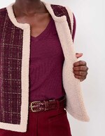 Gilet r&eacute;versible sherpa et &agrave; motifs imprim&eacute; La Fianc&eacute;e