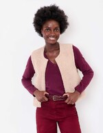 Gilet r&eacute;versible sherpa et &agrave; motifs imprim&eacute; La Fianc&eacute;e