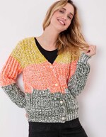 Gilet grosse maille chinée imprimé La Fiancée