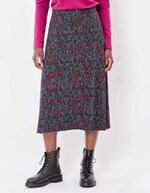 Jupe midi maille fluide imprimé La Fiancée