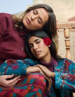 Veste Kimono velours imprimé La Fiancée