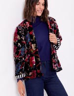 Veste Kimono velours imprimé La Fiancée