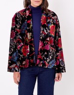 Veste Kimono velours imprimé La Fiancée