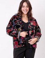 Veste Kimono velours imprimé La Fiancée