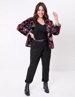 Veste Kimono velours imprimé La Fiancée