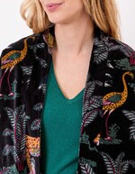 Veste Kimono velours imprimé La Fiancée