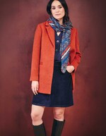 Manteau droit lainage imprimé La Fiancée