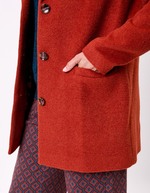 Manteau droit lainage imprimé La Fiancée