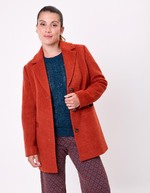 Manteau droit lainage imprimé La Fiancée
