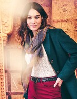 Manteau droit lainage imprimé La Fiancée