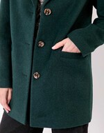 Manteau droit lainage imprimé La Fiancée