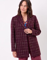 Manteau droit à carreaux imprimé La Fiancée