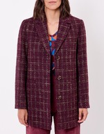 Manteau droit à carreaux imprimé La Fiancée