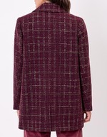 Manteau droit à carreaux imprimé La Fiancée