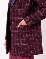Manteau droit à carreaux imprimé La Fiancée