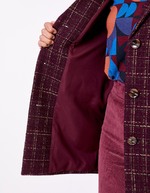 Manteau droit à carreaux imprimé La Fiancée