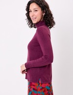 Pull maille col roulé imprimé La Fiancée