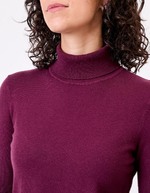 Pull maille col roulé imprimé La Fiancée