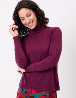Pull maille col roulé imprimé La Fiancée