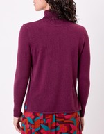 Pull maille col roulé imprimé La Fiancée